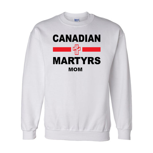 *NEW* Canadian Martyrs Catholic Elementary MOM Spirit Wear Crewneck (White)