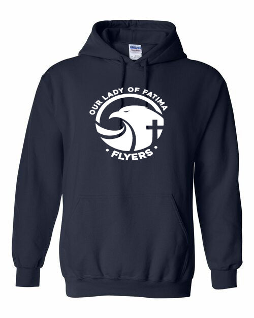 *NEW SCHOOL LOGO* Our Lady of Fatima Spirit Wear Youth Hoodie (Navy)