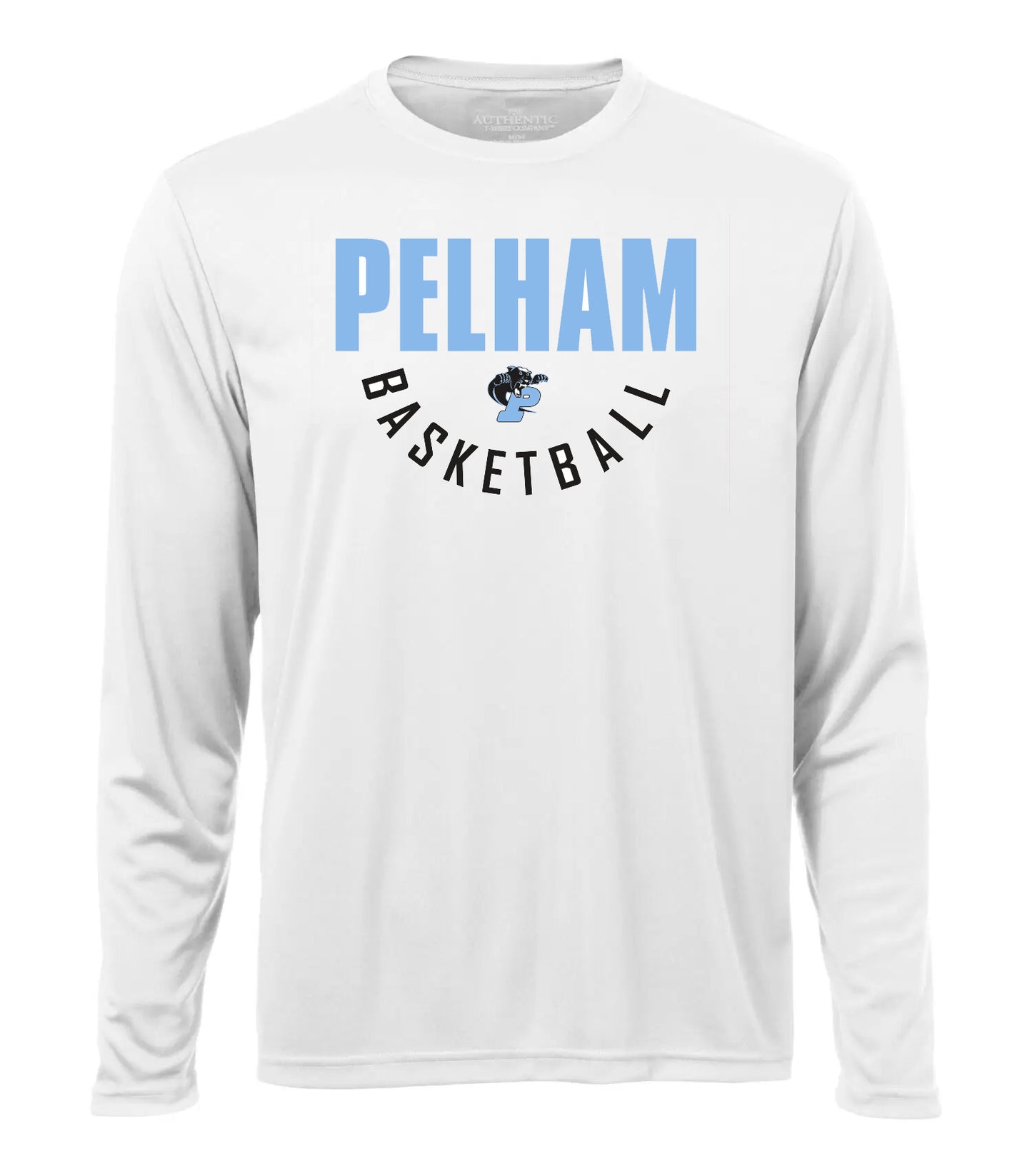 Pelham Panthers Adult Black/White Dri Fit Long Sleeve (Under Armour)