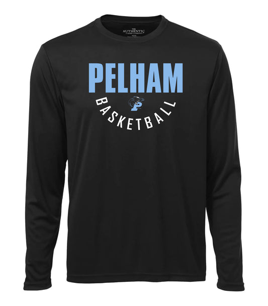 Pelham Panthers Adult Black/White Dri Fit Long Sleeve (Under Armour)