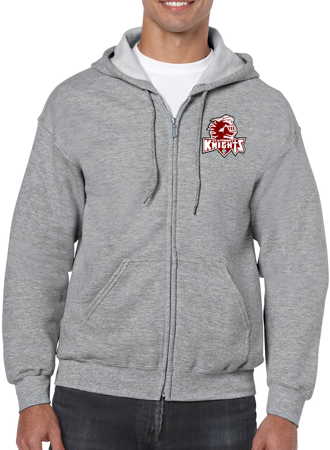 St. Anthony Spirit Wear Youth Zipper Hoodie (Grey)